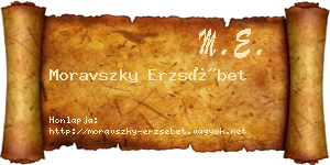 Moravszky Erzsébet névjegykártya